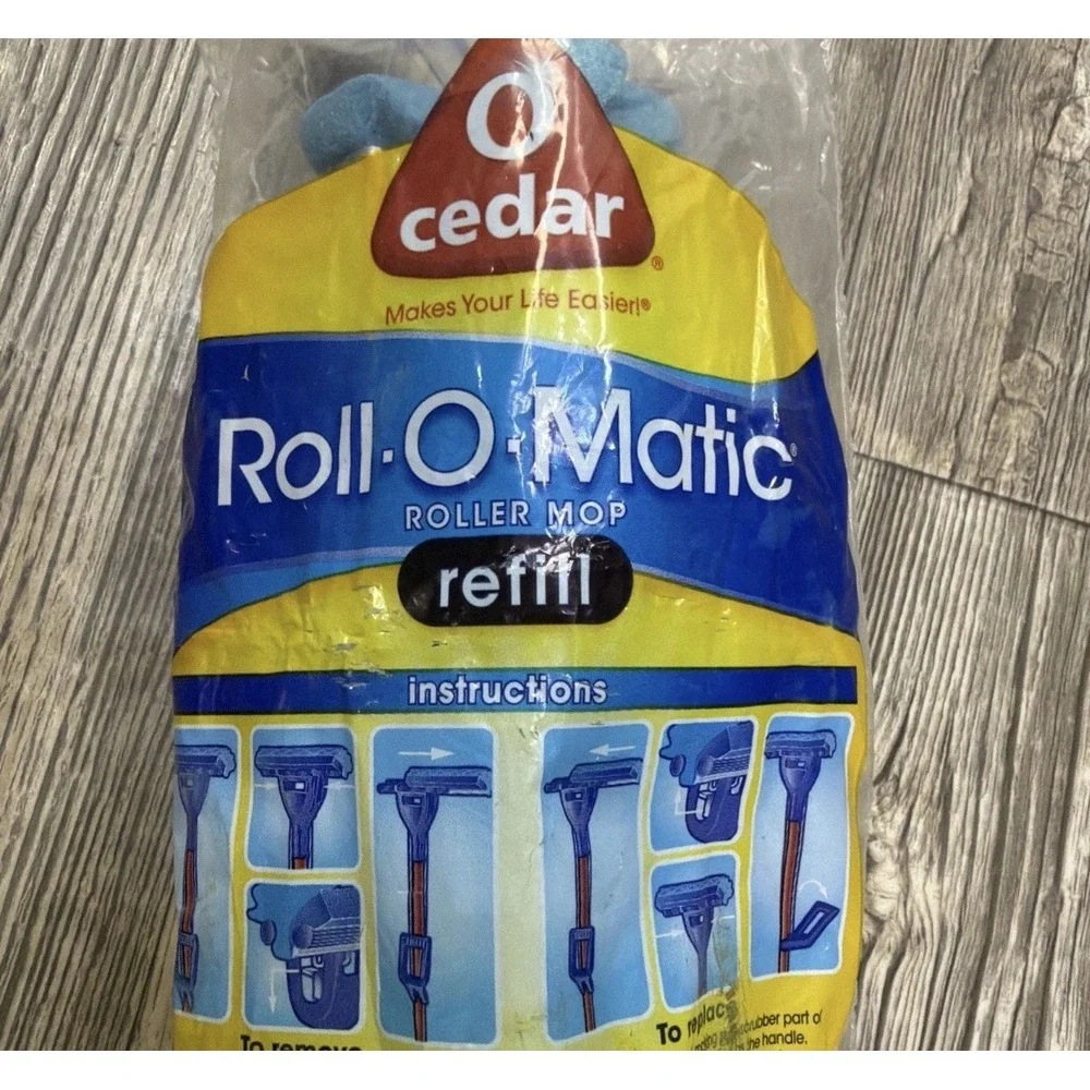 O-Cedar Roll O Matic Roller Mop Refill Wave Sponge 8.5